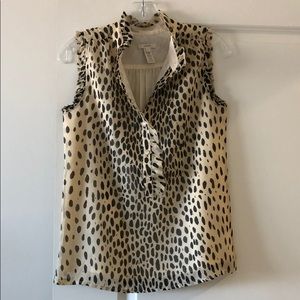 J Crew Silk Sleeveless Blouse